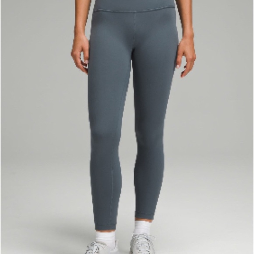 Lululemon Wundertrain leggings 25” size 4 Oil Grey (oil blue) NWT
